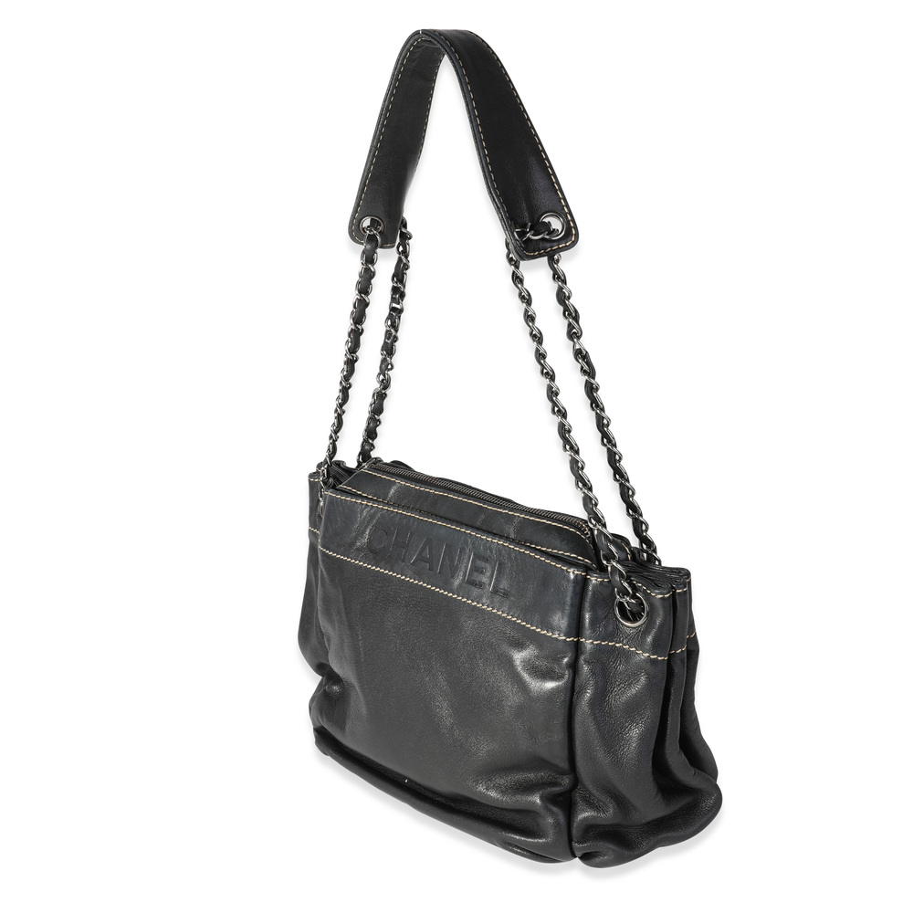 Chanel Black Lambskin LAX Accordion Camera Shoulder Bag - Picture 4 of 7